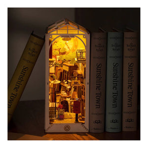 3D-Holzpuzzle, Diorama Stadtszene, mit Beleuchtung