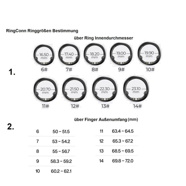 RINGCONN Smart Ring Gen2 Gr. 10 - Silberfarben/Titan - Bild 10
