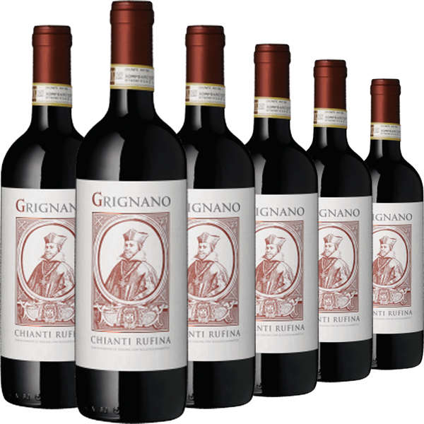 Sechs Flaschen „Aboca“ Chianti Rufina