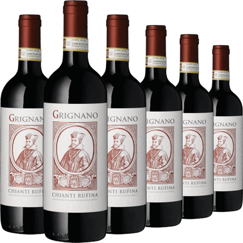 Sechs Flaschen „Aboca“ Chianti Rufina