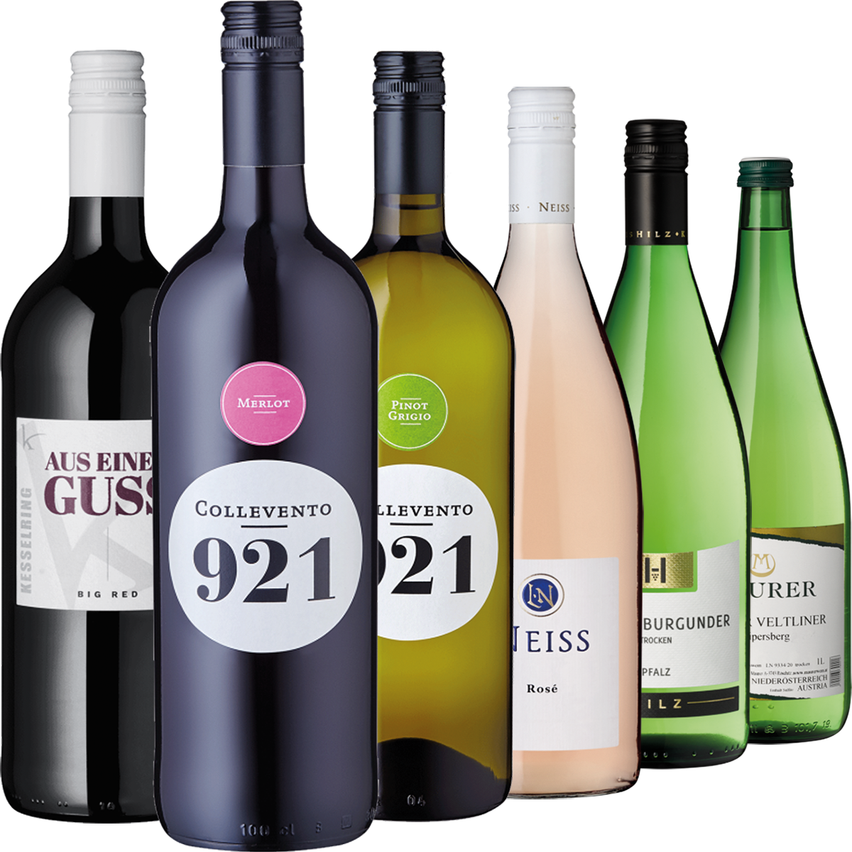 6er-Paket Schoppenweine gemischt