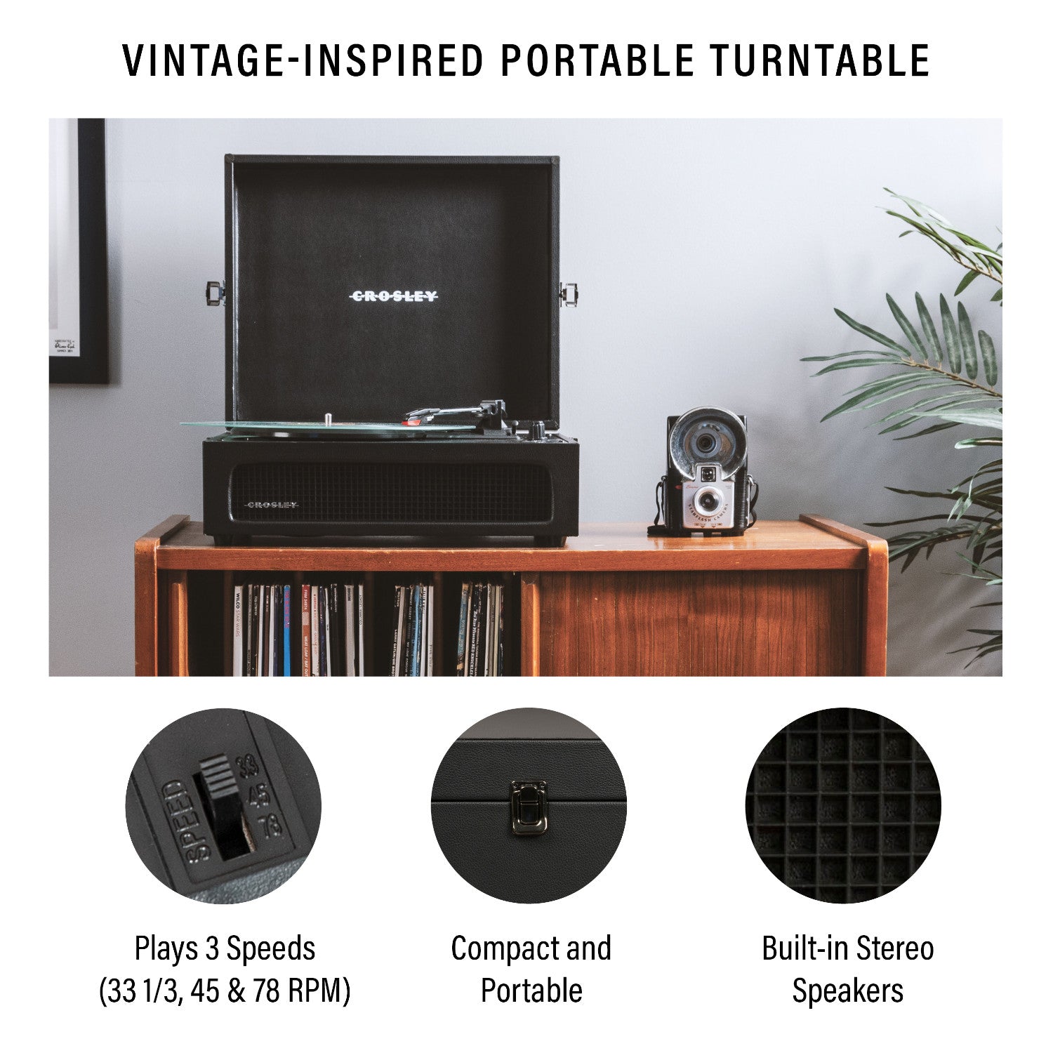 CROSLEY Voyager Plattenspieler inkl. Frank Sinatra LP - Schwarz - Bild 6