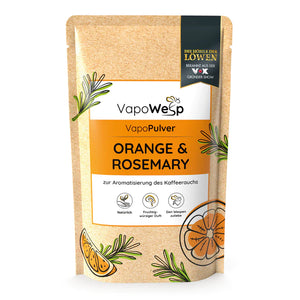VapoWesp Räucherbox inkl. Pulver Orange & Rosemary (50 g), Lemon & Basil (100 g), Hay Flowers & Thyme (100 g)