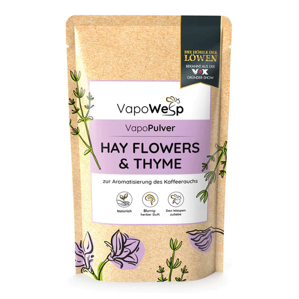 VapoWesp Pulver-Set Orange & Rosemary (100 g), Lemon & Basil (100 g), Hay Flowers & Thyme (100 g)