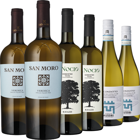 Weinpaket Die drei "V" mit sechs Weinflaschen