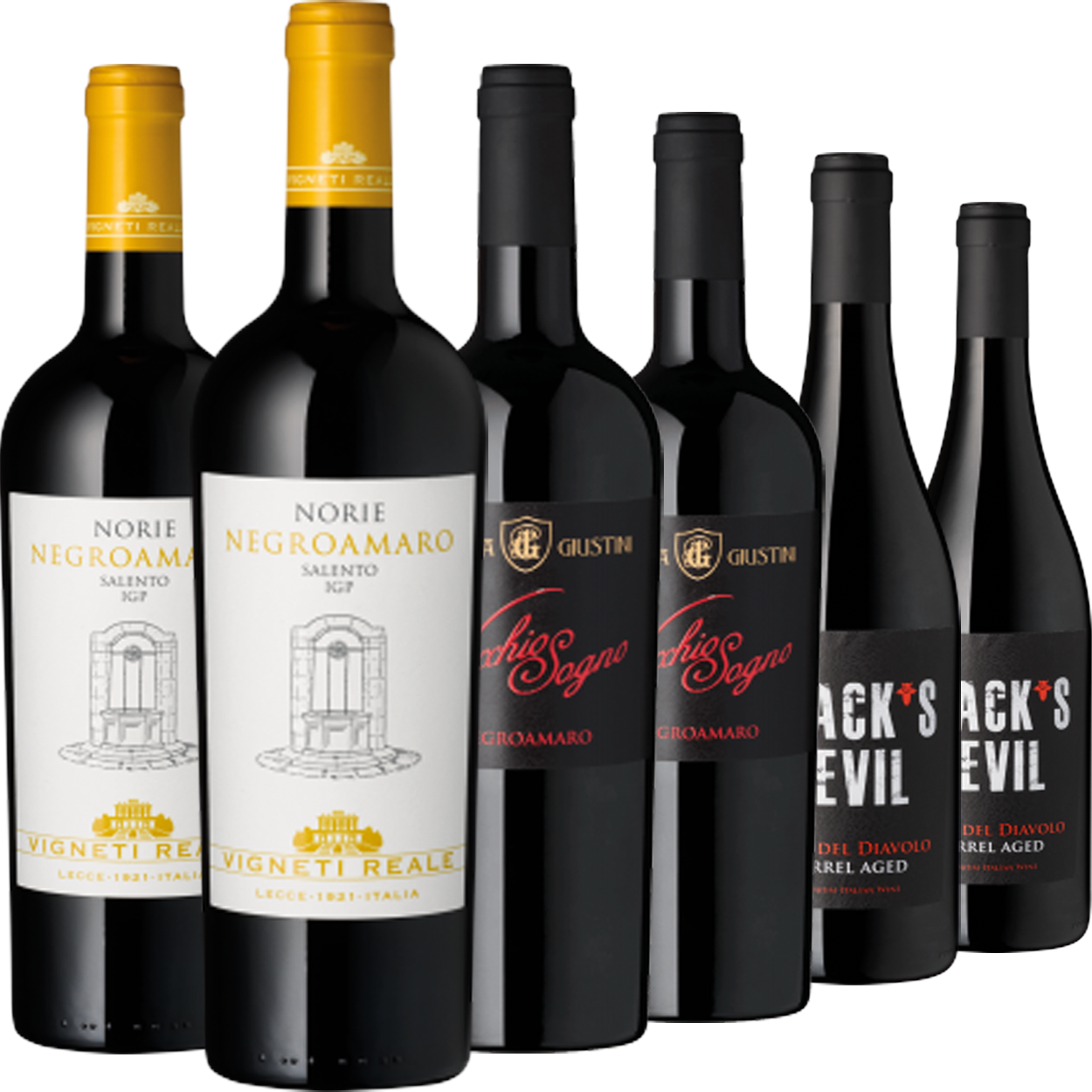 Weinpaket Kraftvolle süditalienische Eleganz mit sechs Flaschen
