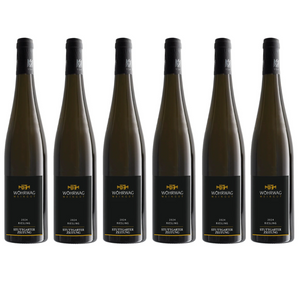 Sechs Flaschen der Stuttgarter Zeitung Weinedition 2025 – 6er-Paket Riesling stehen in einer Reihe – perfekt für Ihre nächste StZ-Wein- oder Wein-Subskription-Auswahl.
