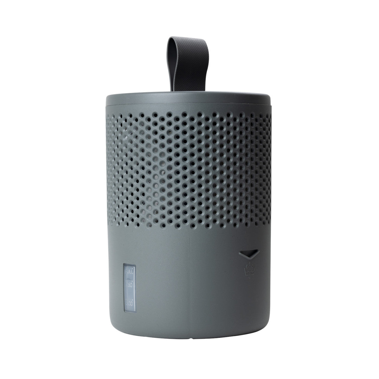 Grauer Raumentfeuchter Absodry Duo Family Serie 6, tragbar und Bluetooth-fähig.