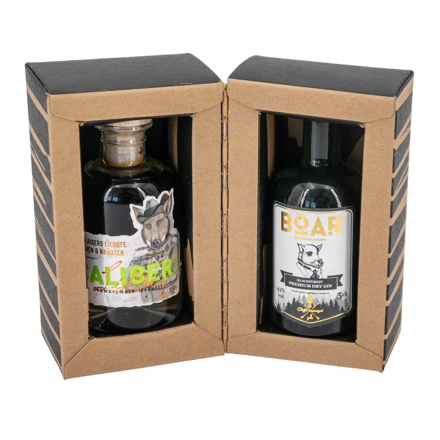 Gin-Miniatur-Geschenkbox 'BOAR GIN'