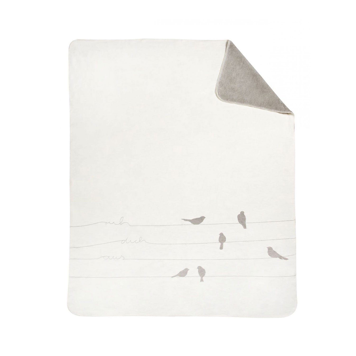 Decke aus Baumwolle mit Vögeln