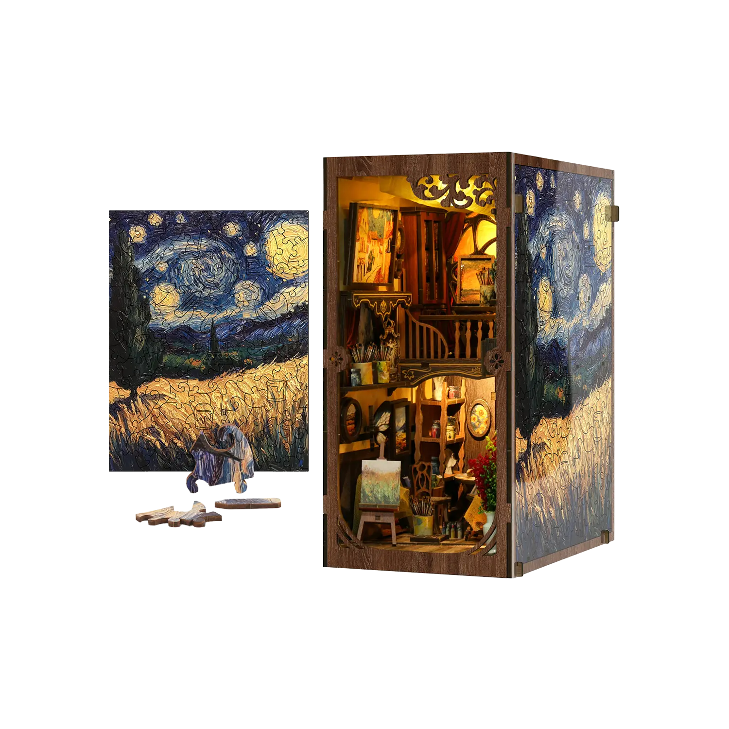 Diorama mit Puzzle Van Gogh