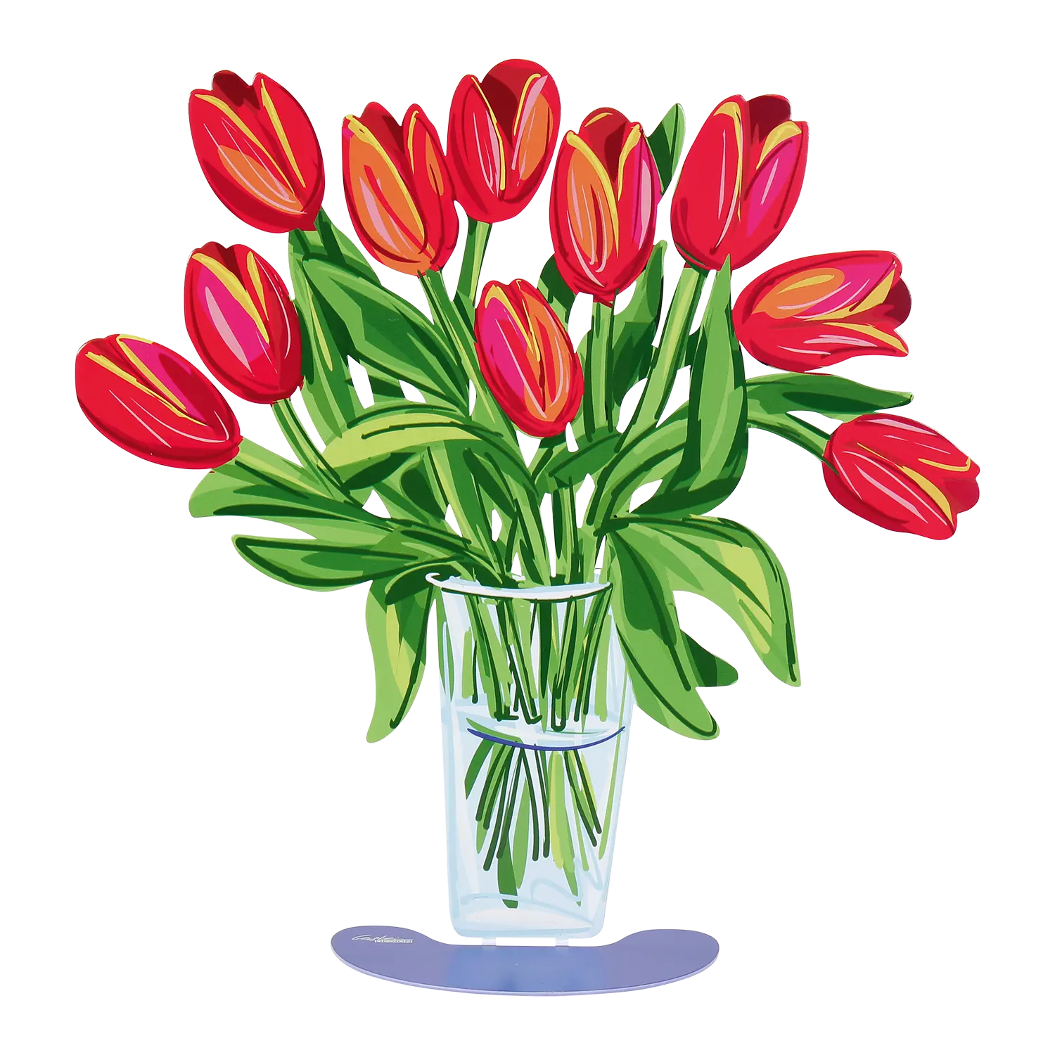 Doppelseitige Standskulptur 'Tulips'