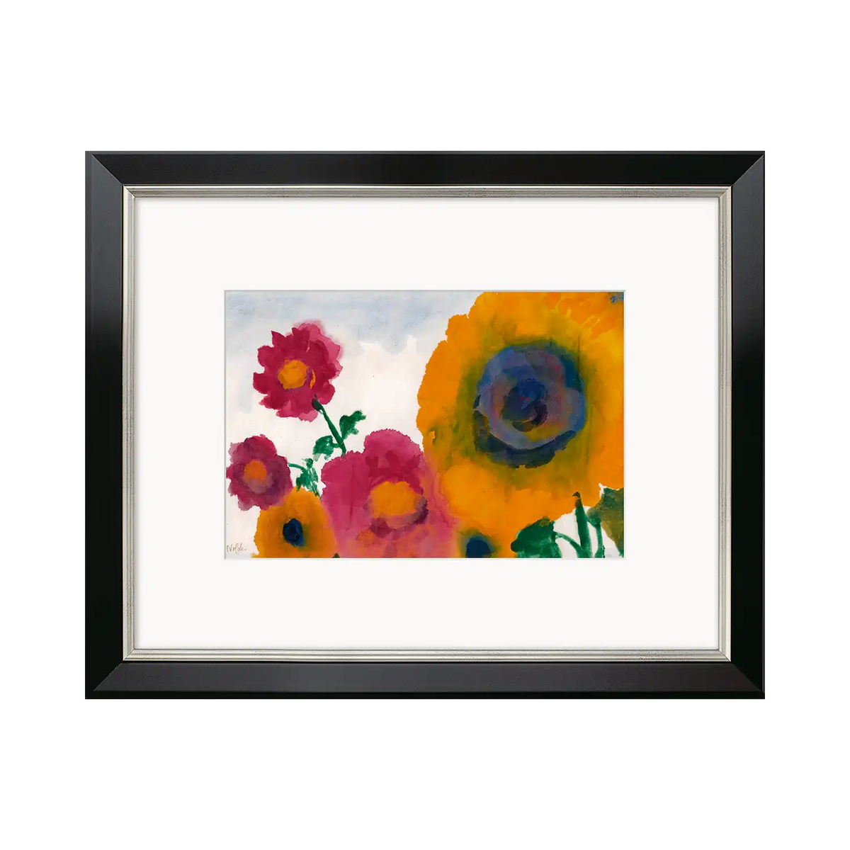 Bild 'Rotgelbe Sonnenblume und Sommerblumen' (um 1930)