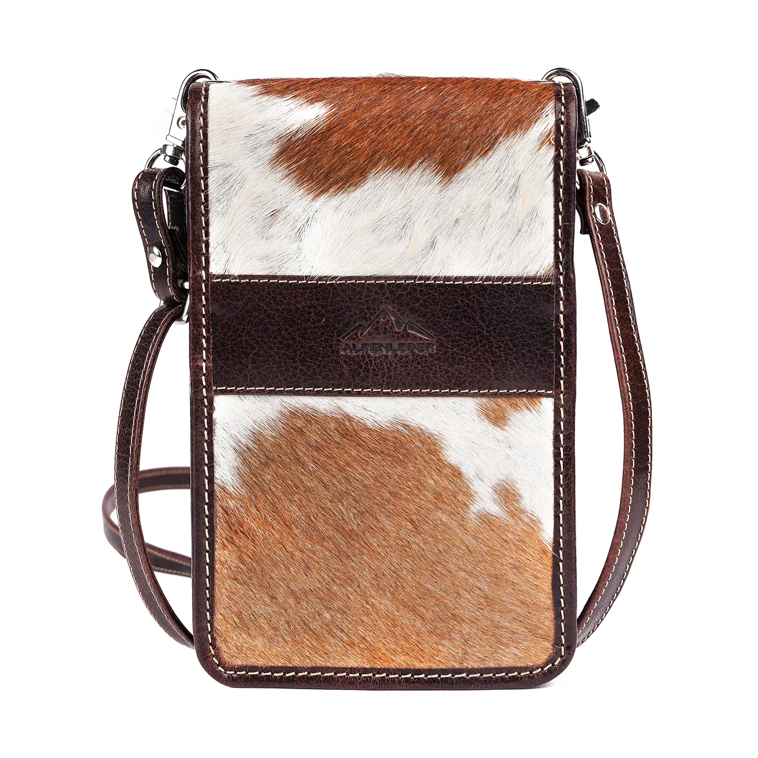 Geldbeutel zum Umhängen SPRUCHBEITL aus Kuhfell von Alpenleder