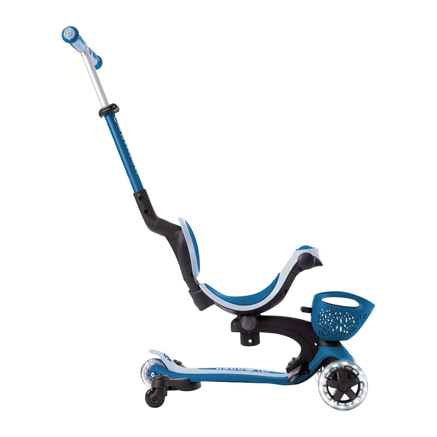 Globber Go-Up Kleinkinder Fahrzeug in Blau-Schwarz als Scooter mit Sitz
