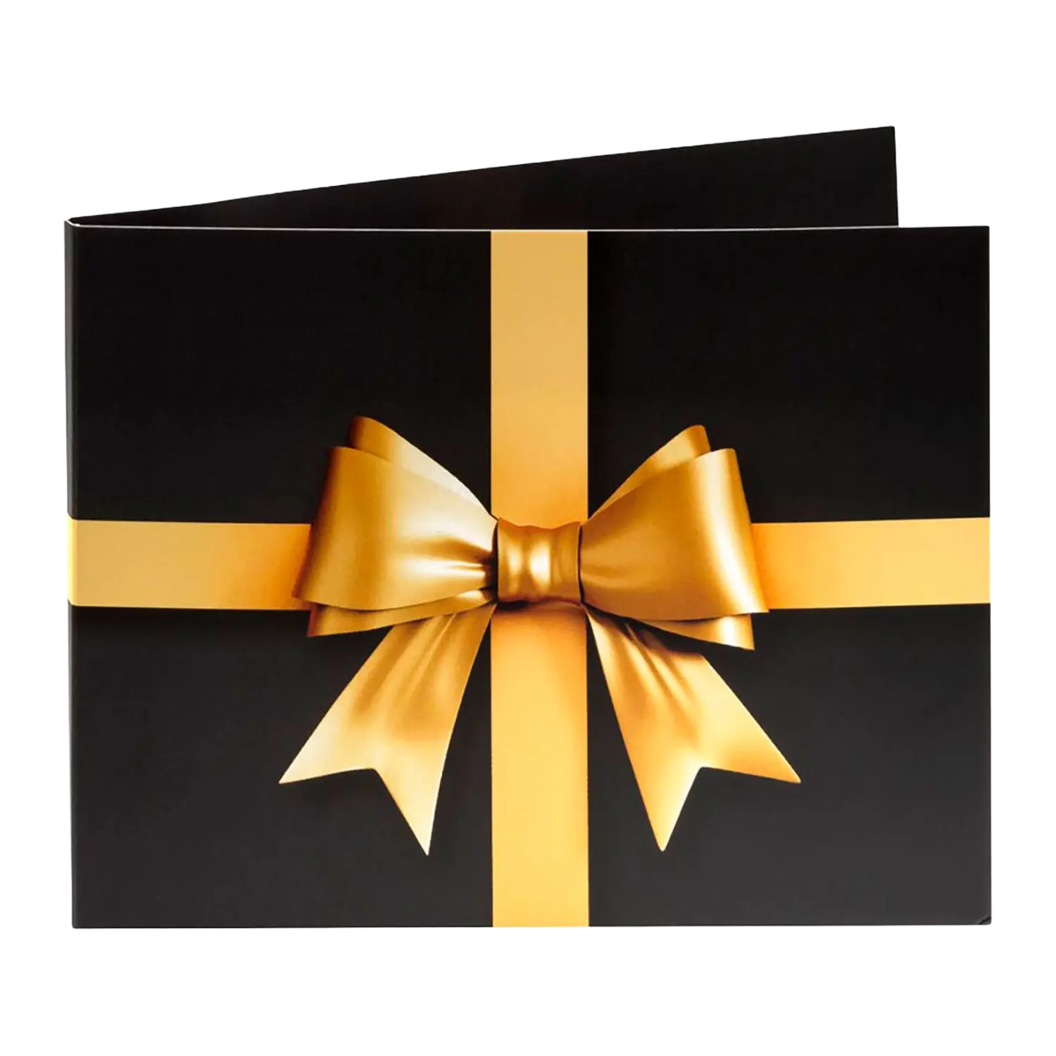 Goldbarren Glücksschwein Geschenkkarte mit Goldband, ansprechend dargestellt.