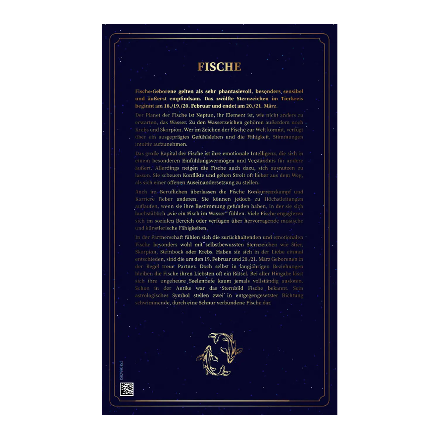 Ein deutscher Fische-Goldbarren - einzigartiges Goldbarren Sternzeichen Fische Geschenk.