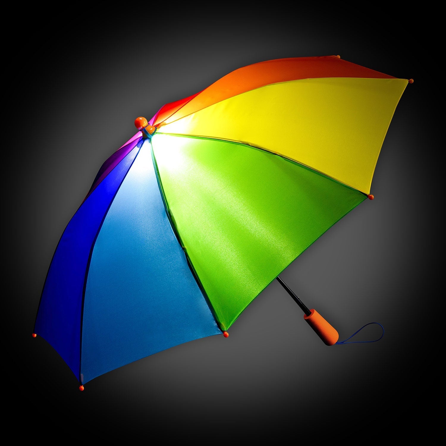 Das Licht am Kinderschirm lässt sich an und ausschalten.