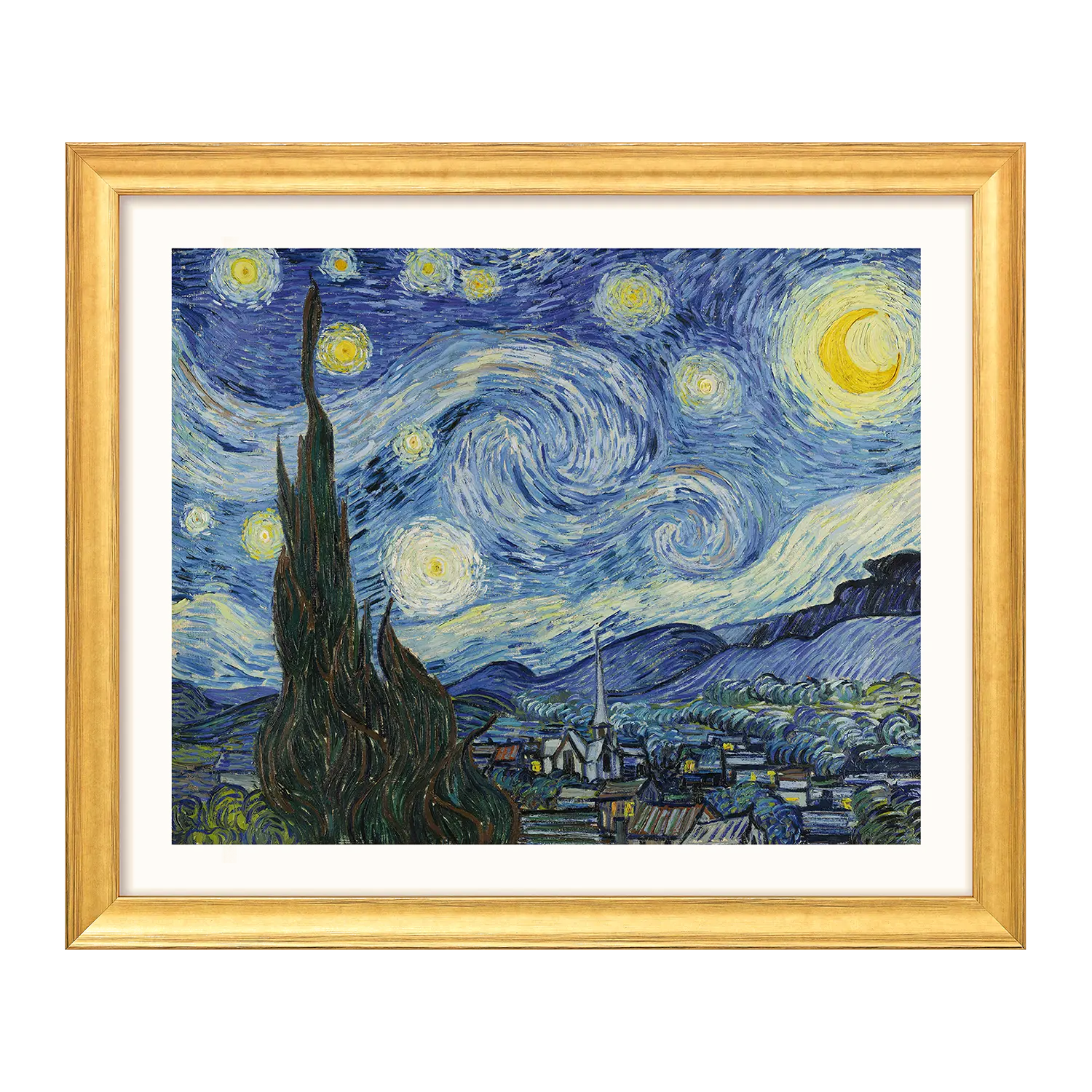 Vier Landschaftsbilder im Set: Hochwertige Kunstdrucke von van Gogh.