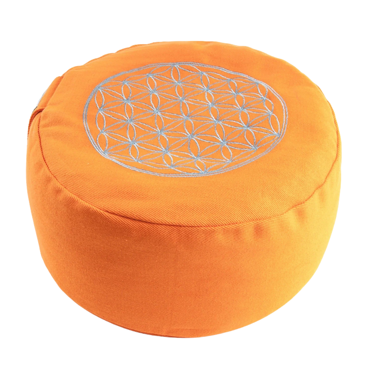 Meditationskissen Blume des Lebens mit Buchweizenschalen gefüllt