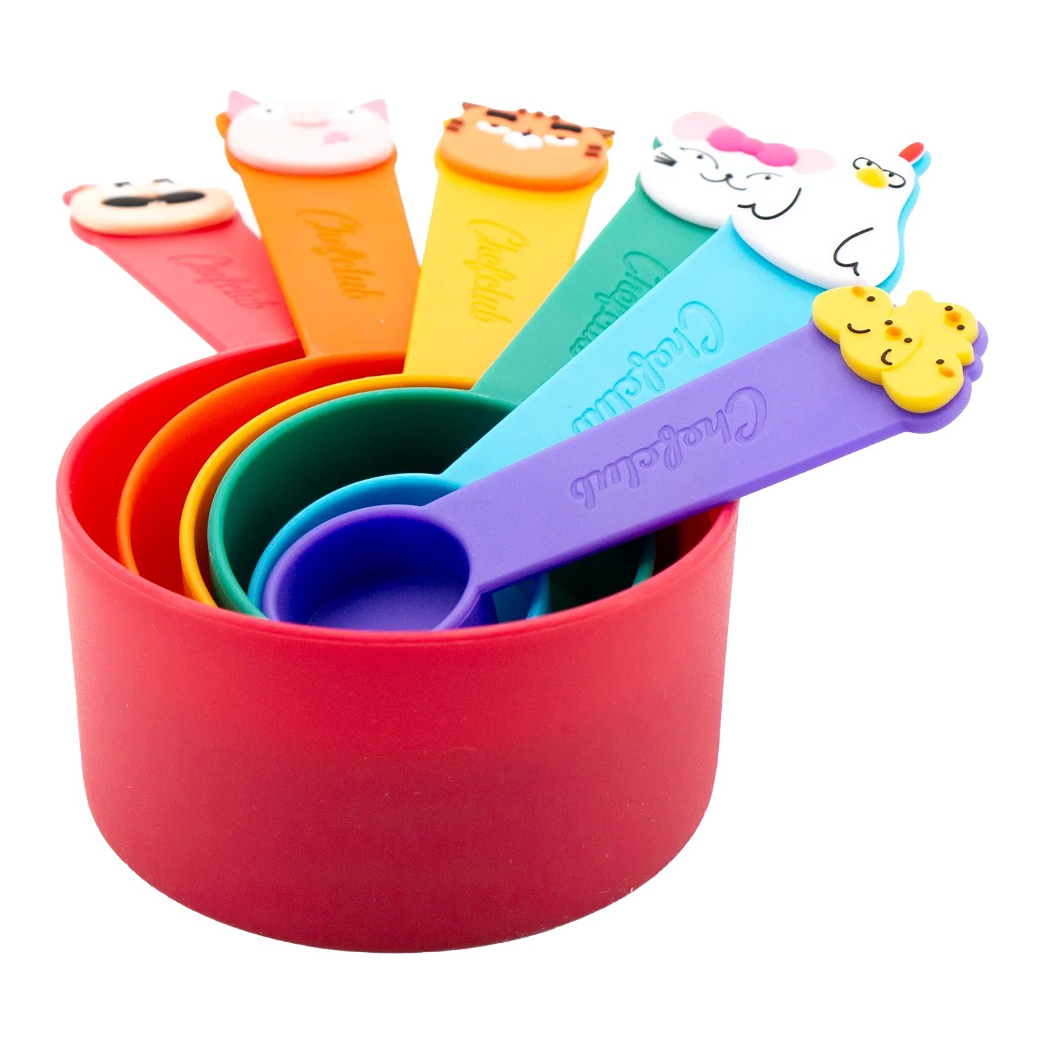 Rezeptbuch Set Kinderleichte Kuchen und Desserts gestapelt in einer roten Tasse.