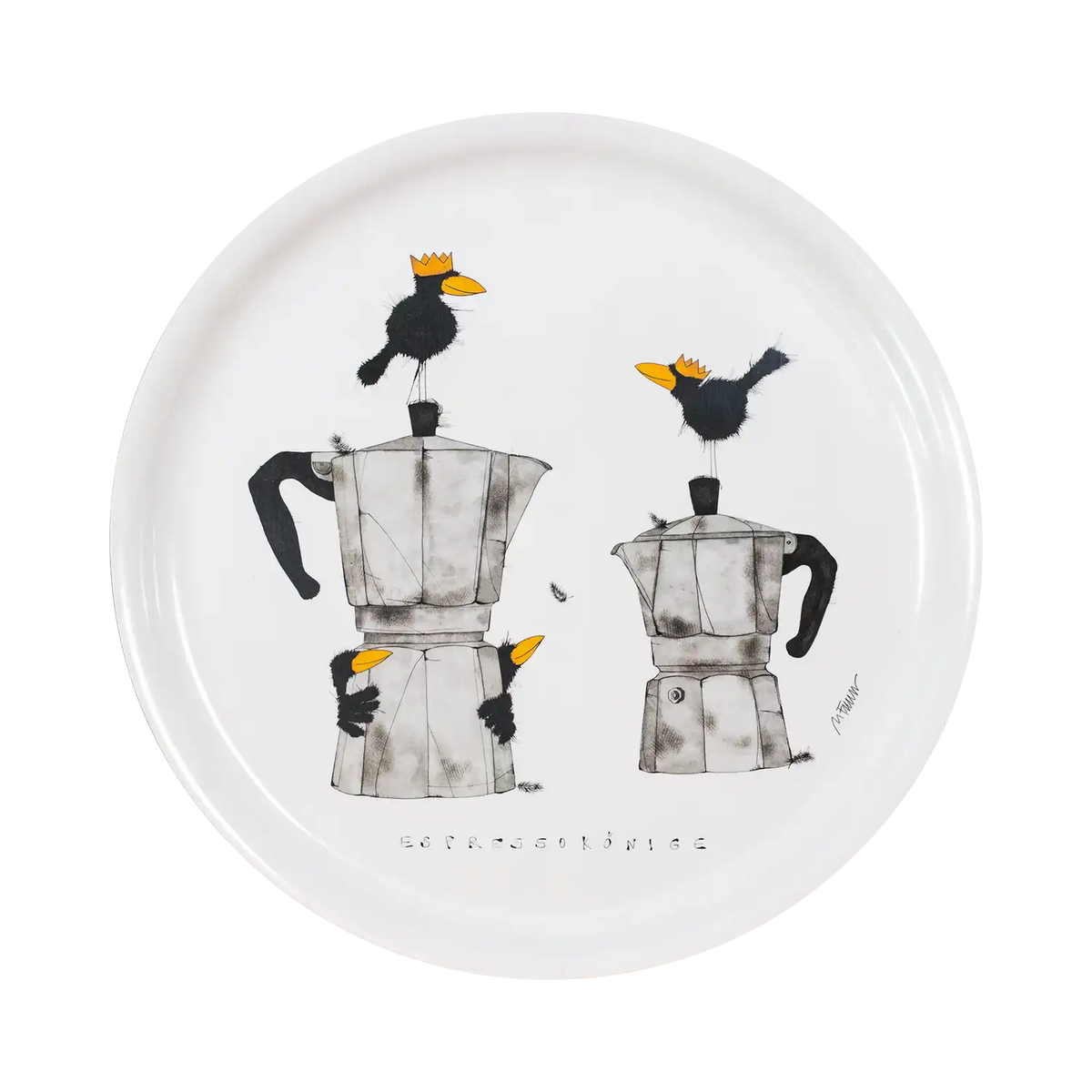 Holztablett 'Espressokönige'