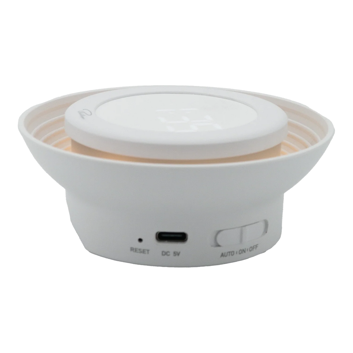 Moonlight Nachtlicht von der Seite mit USB-C-Anschluss und Schalter Auto, On, Off
