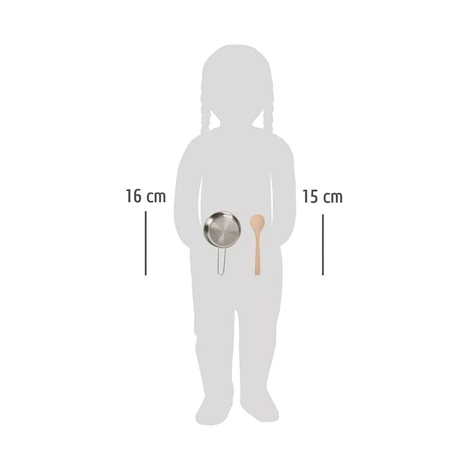 Größe der Kochutensilien für Kinder