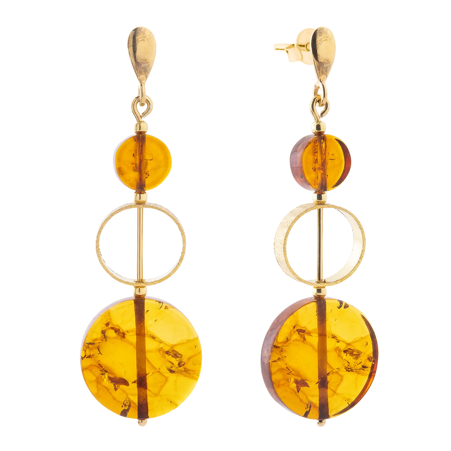 Eleganter Schmuck: Ohrstecker "Sinope" aus vergoldetem 925er-Sterlingsilber.