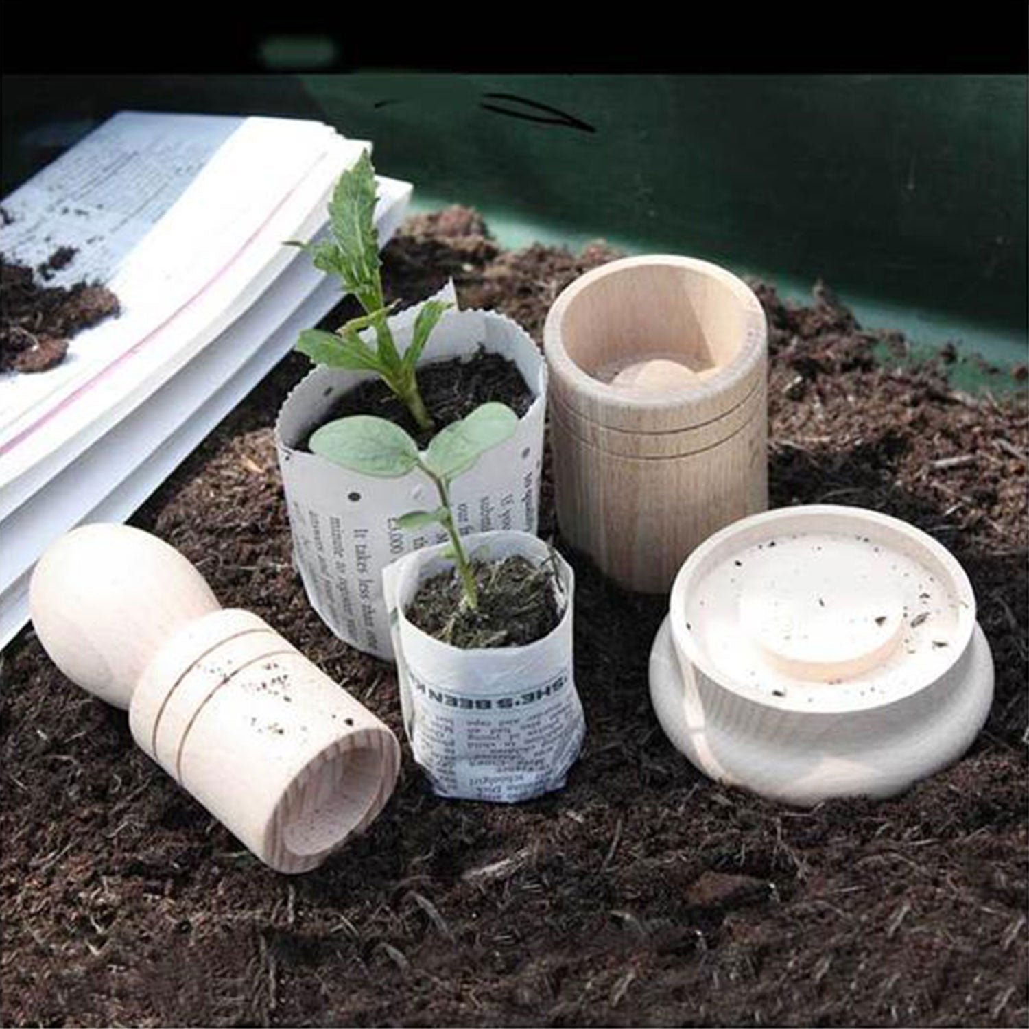 Funktionsweise der Papiertopfpresse