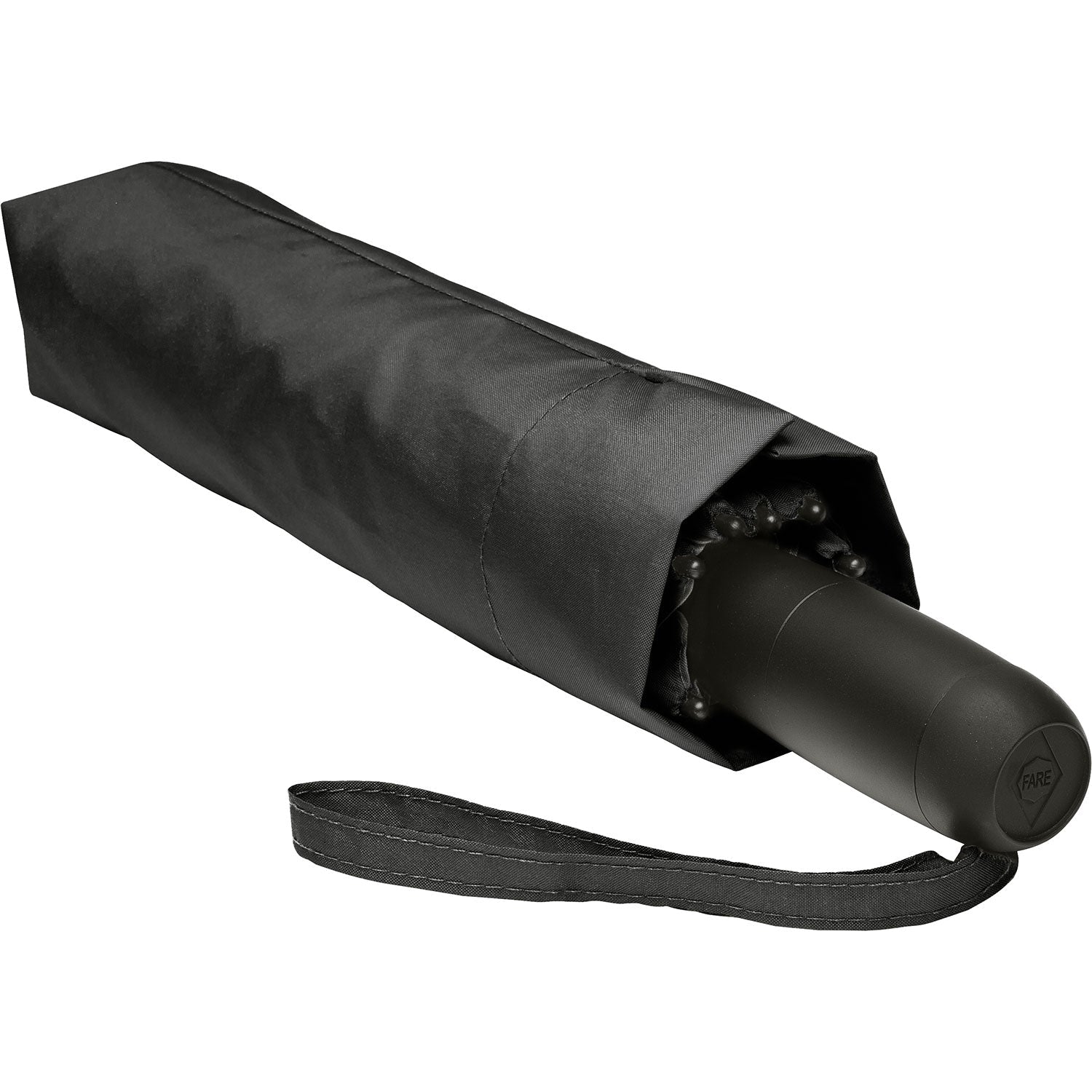 Der große Regenschirm mit Beleuchtung passt in eine Tasche.