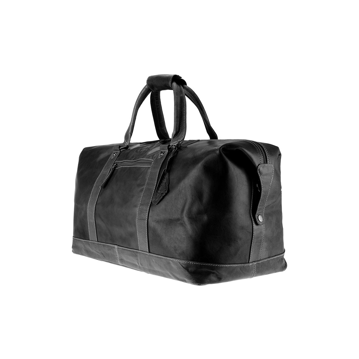 Kleine Reisetasche aus Leder ALABAMA in Ebenholz