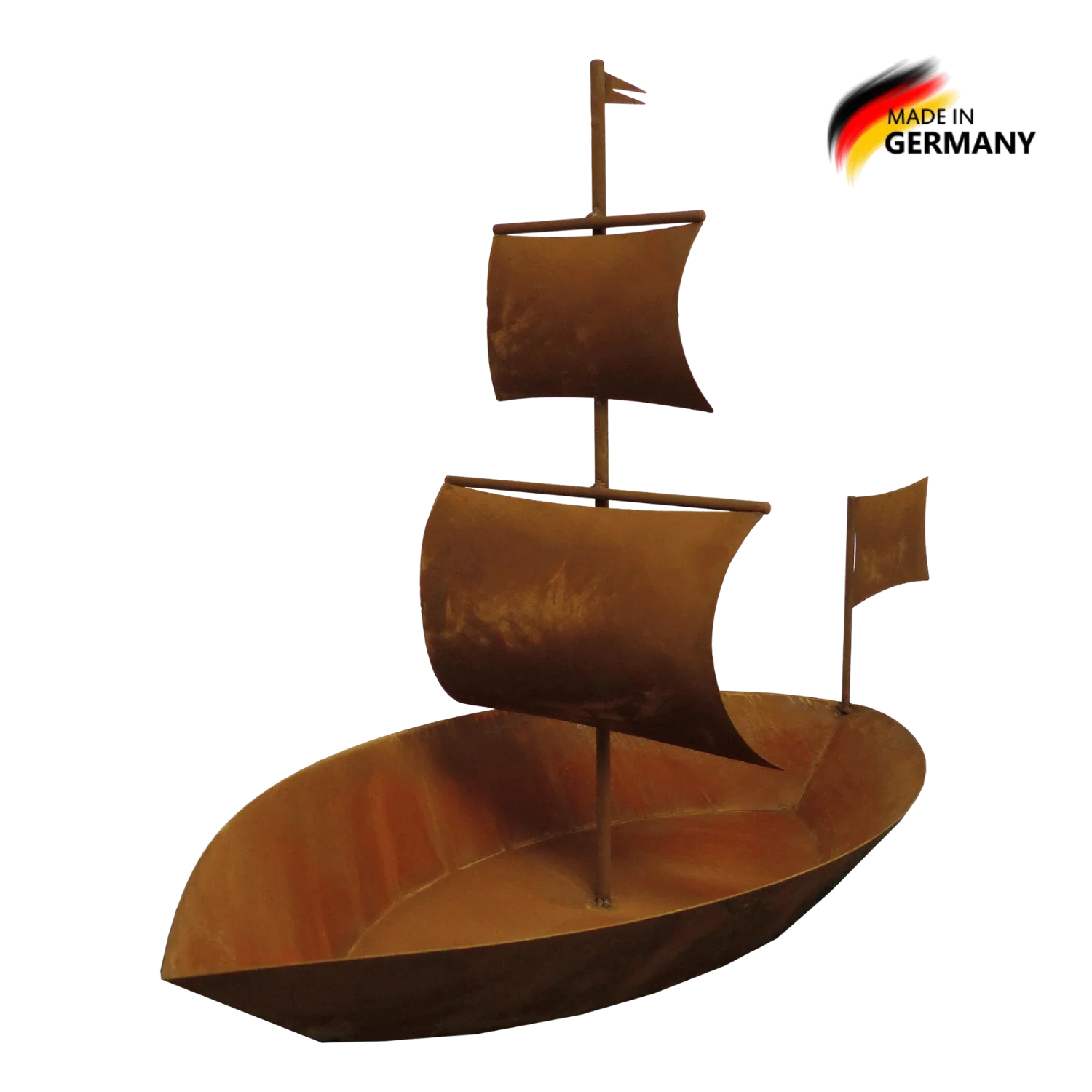 Edelrost Schiff zum Bepflanzen 3-teilig