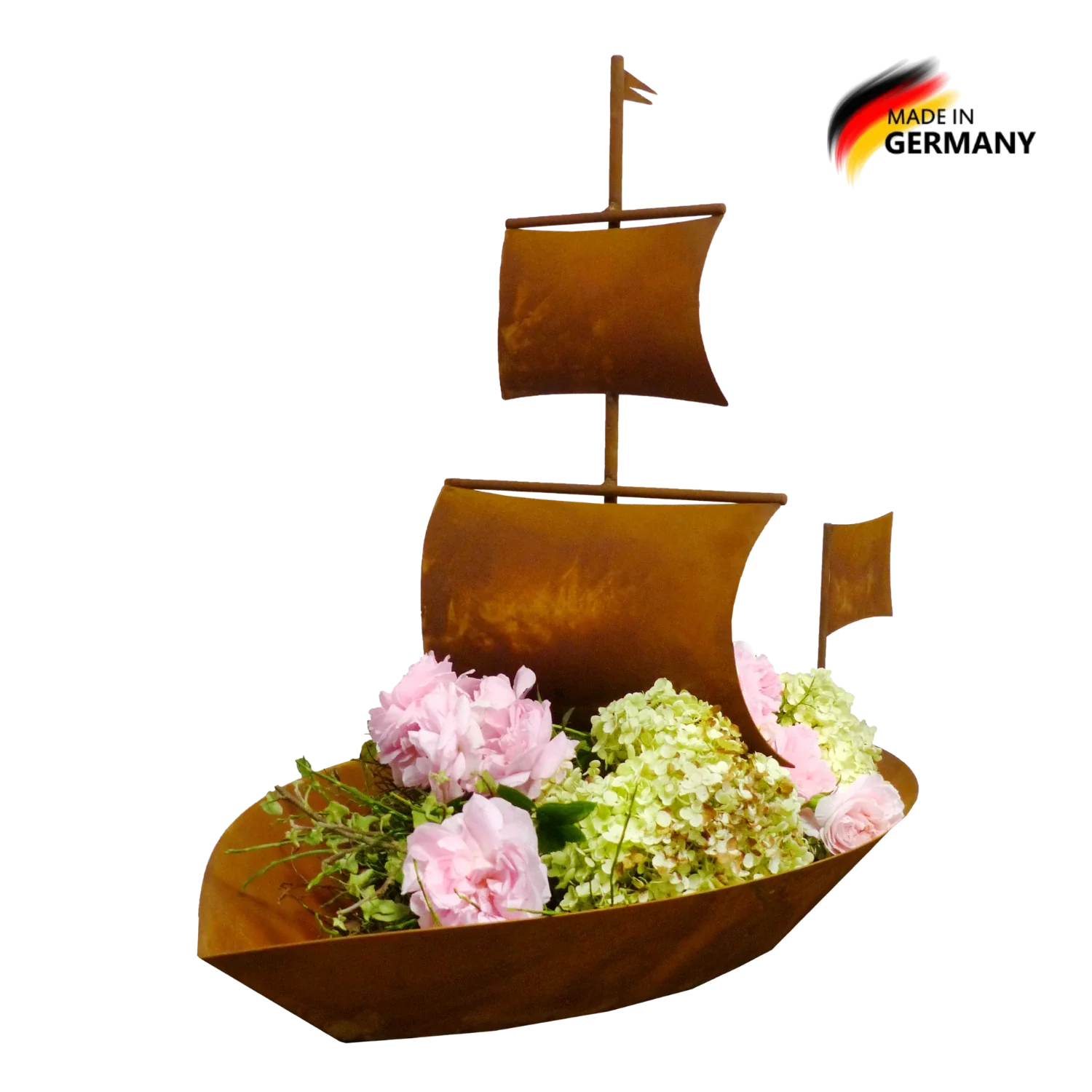 Edelrost Schiff zum Bepflanzen 3-teilig
