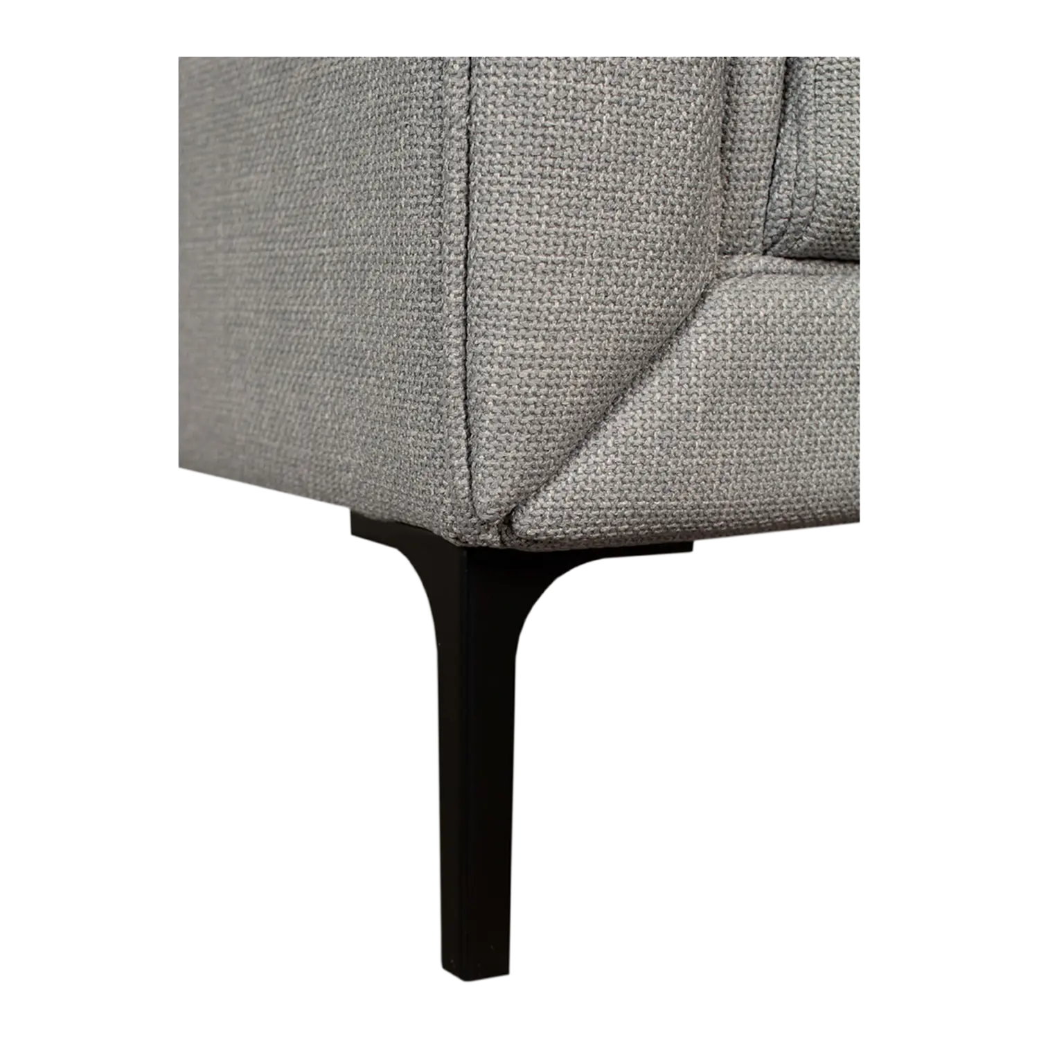 Nahaufnahme von Lounge Sofa Troia in grauem Stoffbezug