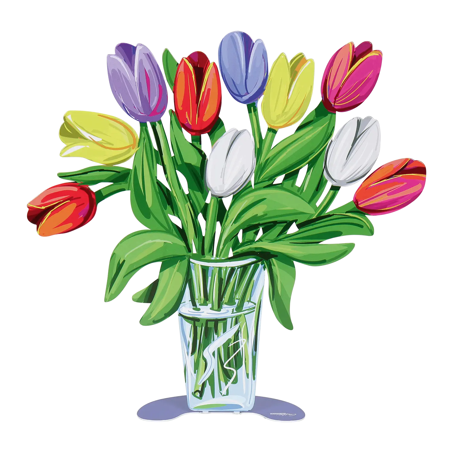 Doppelseitige Standskulptur 'Tulips'