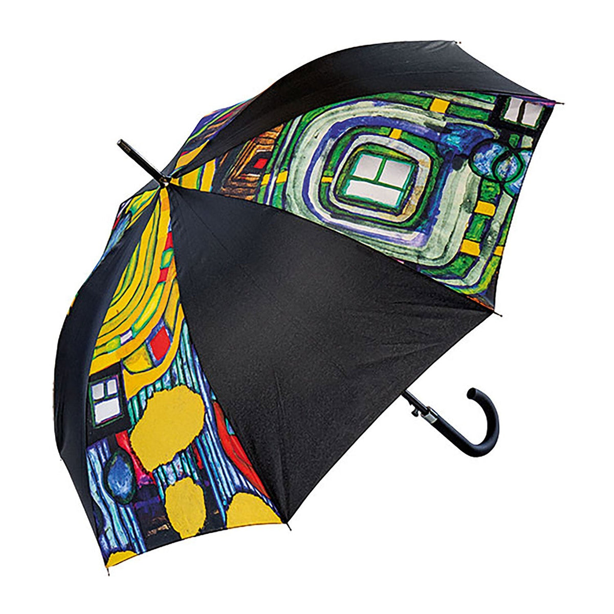 Stockschirm „Regentropfenfänger“ mit Motiv von Hundertwasser