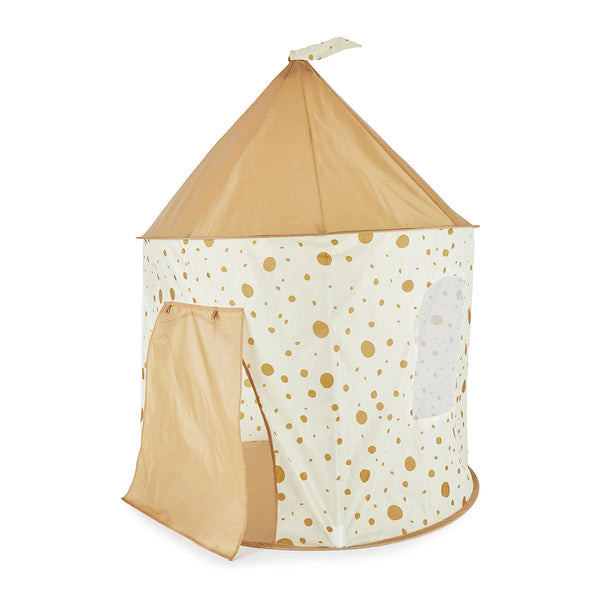 Pop up Spielzelt Dots seitlich vor weißem Hintergrund