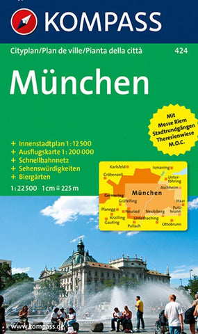 KOMPASS Stadtplan München 1:22.500 - Bild 1