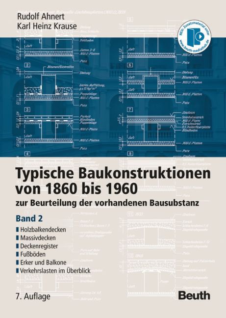 Holzbalkendecken, Massivdecken, Deckenregister, Fußböden, Erker und Balkone, Verkehrslasten im Überblick - Bild 1