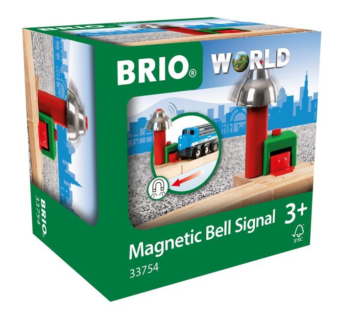 BRIO World 33754 Magnetisches Glockensignal - Eisenbahnzubehör für die BRIO Holzeisenbahn - Kleinkinderspielzeug empfohlen für Kinder ab 3 Jahren - Bild 1