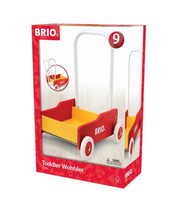 BRIO 31350 Lauflernwagen Rot-Gelb - Der schwedische Klassiker für Kinder ab 9 Monaten - Verstellbarer Handgriff zum Anpassen an die Größe des Kindes und justierbare Bremse zum Einstellen der Rollgeschwindigkeit - Bild 1