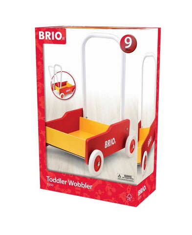 BRIO 31350 Lauflernwagen Rot-Gelb - Der schwedische Klassiker für Kinder ab 9 Monaten - Verstellbarer Handgriff zum Anpassen an die Größe des Kindes und justierbare Bremse zum Einstellen der Rollgeschwindigkeit - Bild 1