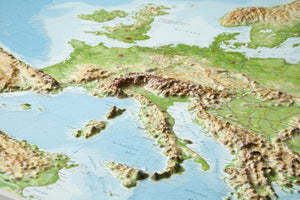 Europa, Reliefkarte, Groß, mit Aluminiumrahmen - Bild 2