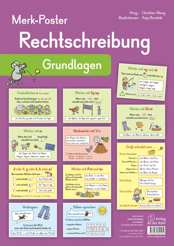 Rechtschreibung - Grundlagen, 12 farbige A3-Poster - Bild 1