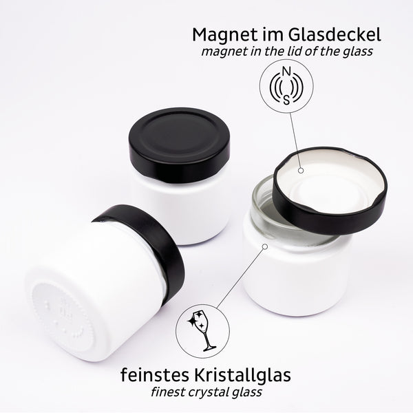 Silwy Feinkost Magnetgläser (125ml) inkl. Metall-Leiste