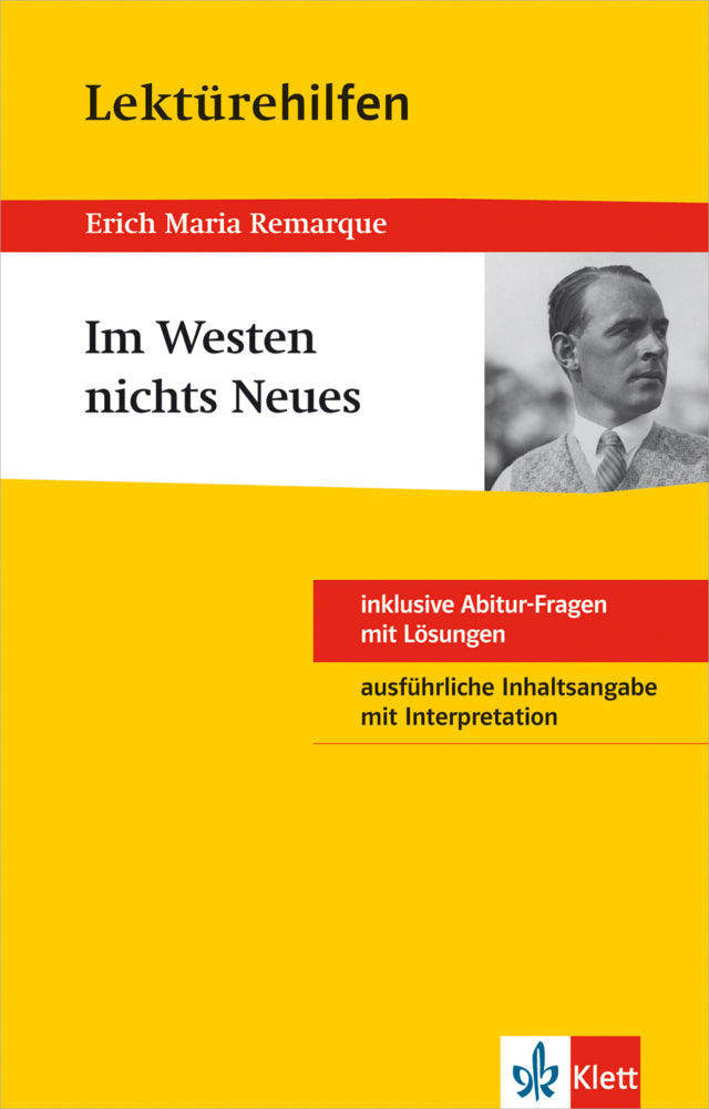 Klett Lektürehilfen Erich Maria Remarque, Im Westen nichts Neues - Bild 1