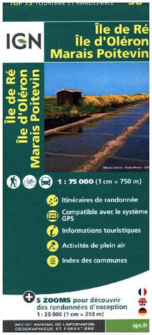 IGN Karte, Tourisme et Randonnée Île de Re, Île d'Oléron, Marais Poitevin - Bild 1
