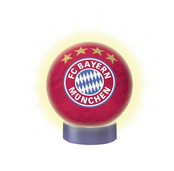 Ravensburger 3D Puzzle 12177 - Nachtlicht Puzzle-Ball FC Bayern München - 72 Teile - ab 6 Jahren, LED Nachttischlampe mit Klatsch-Mechanismus - Bild 2