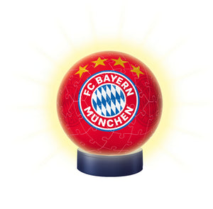 Ravensburger 3D Puzzle 12177 - Nachtlicht Puzzle-Ball FC Bayern München - 72 Teile - ab 6 Jahren, LED Nachttischlampe mit Klatsch-Mechanismus - Bild 3